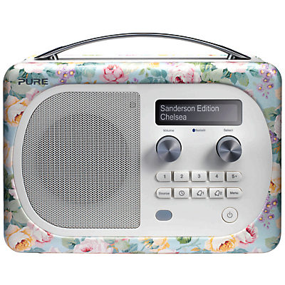 Pure Evoke D4 Mio DAB/FM Bluetooth Radio, Sanderson Print Chelsea